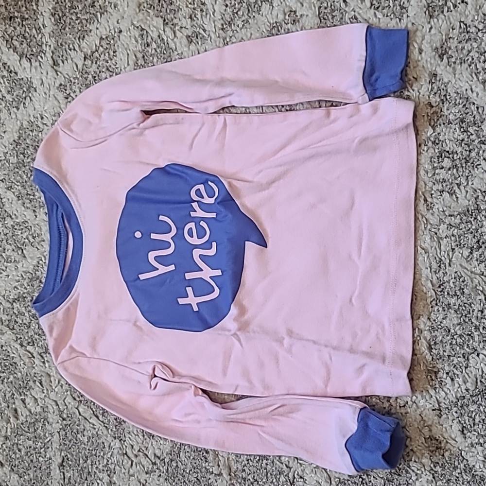 10 for $25 -The Children's Place Girls 3T Pink "Hi There" Long Sleeve Pajama Top